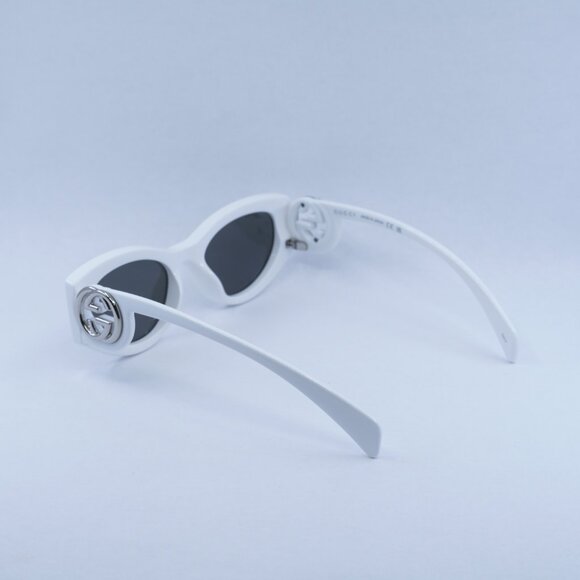 ?️ New Gucci GG1691S 006 Sunglasses - White Frame, Grey Silver Mirror Lenses main image 9